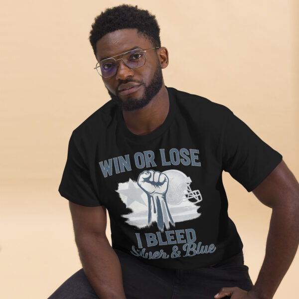 Win or Lose – I Bleed Silver & Blue Tee