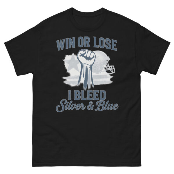 Win or Lose – I Bleed Silver & Blue Tee