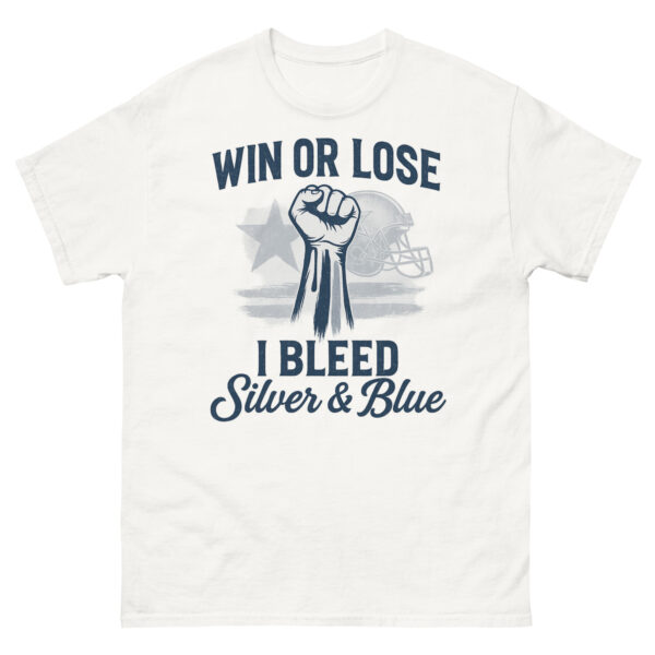 Win or Lose – I Bleed Silver & Blue Tee